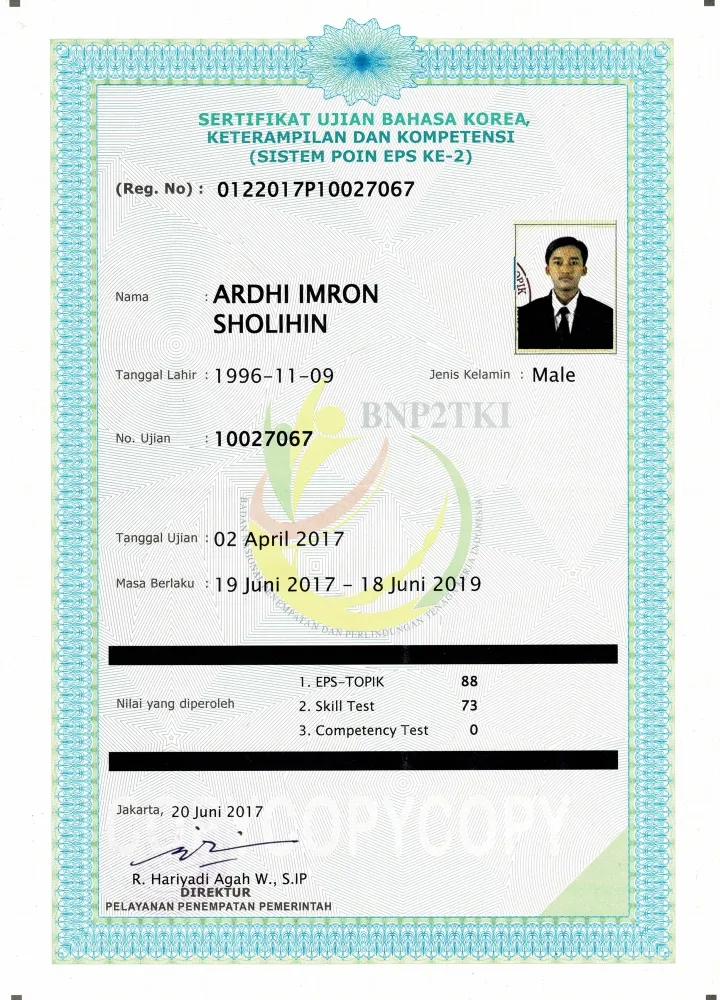 Lulus EPS-TOPIK 2017